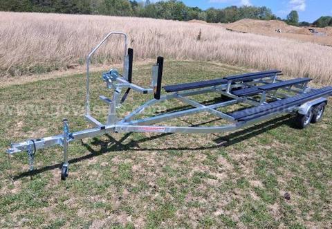 Galvanized Tri-toon Boat Trailer