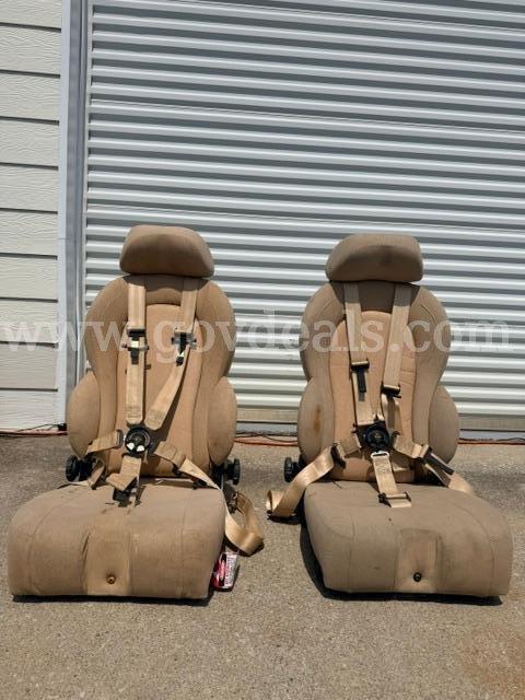 GSS MRAP Seat, Tan, w/ 5-Point Harness (HMMWV / LMTV Compatible w/ Modifications)