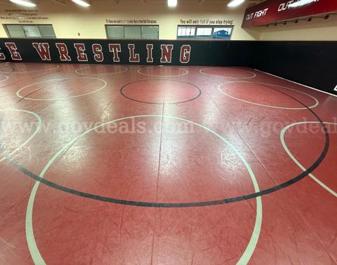Black  Wrestling mat