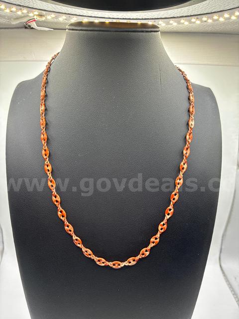 Beautiful, Acrylic, 18”, Mariner Link Necklace.