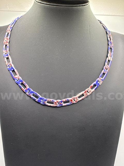 One of a kind, Acrylic, 16”, Figaro Chain Necklace.
