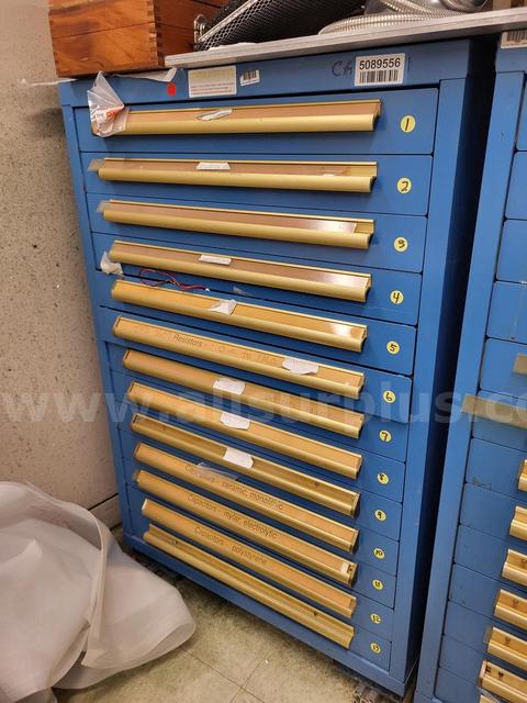 Equipto Tool Cabinet, 13-drawer, w/ Contents