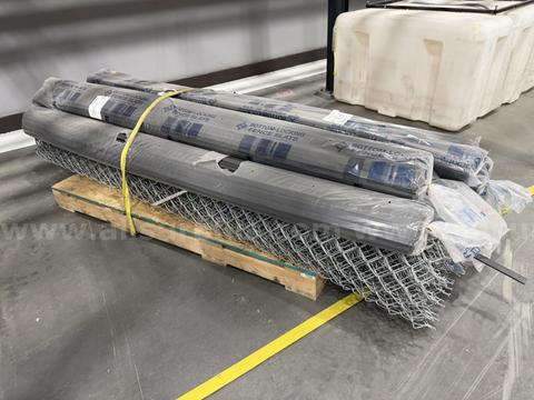 Fencing Material, Chain Link With Privacy Slats, and Post, Qty 1 Pallet