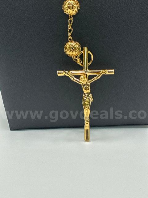 Beautiful, 30 Inch, X-Large Rosary, 24k REAL GOLD FILLED.