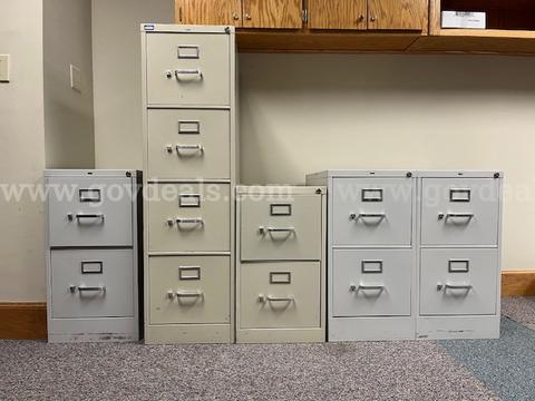 Lot of 5 Filing Cabinets