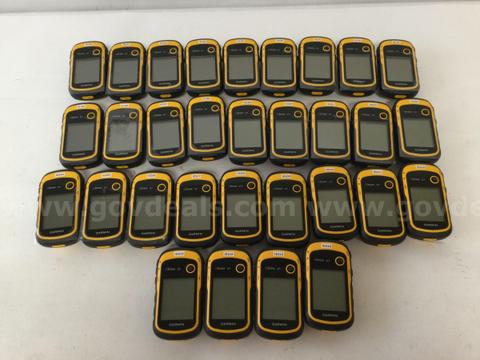 Lot of 31 Garmin eTrex 10 Handheld GPS Units – Tested Working – Like New / Lightly Used – Boxes, Manuals & USB Cables In