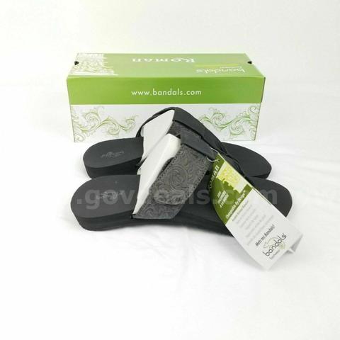 Bandals Women's Black Roman Interchangeable Band Sandals Size 7 NEW IN BOX *WILL SHIP*