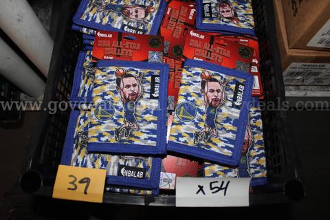 Nbalab All Star Wallets Golden State Warriors Stephen Curry Velcro Wallet Yellow & Blue Camo Color