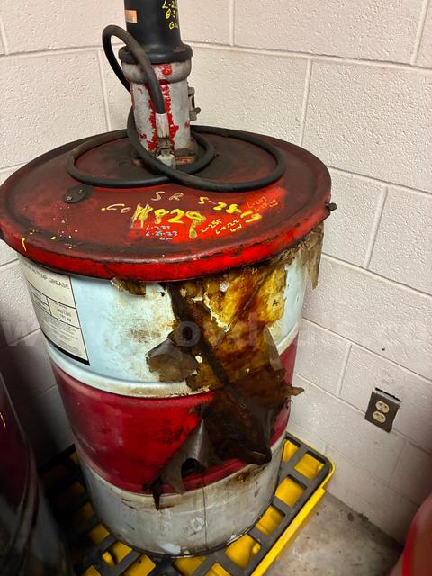 (1) Air operated Grease Pump & Drum, (1) Hot water pressure washer, (2) K&K Arrow Boards