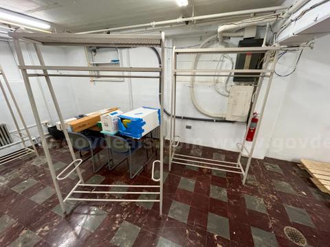(6) Metal coat racks (approximately 2' & 4' wide)