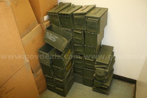 Lot of 33 Military Ammo Cans
