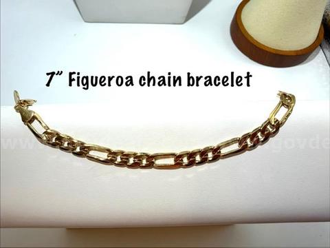 7 Inch, Figueroa, 24k Gold Filled, Bracelet
