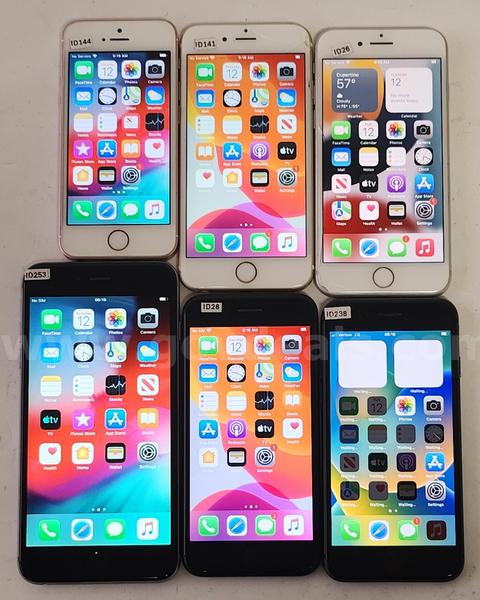 Lot of (6) Apple iPhone Smartphones – Mixed Models – Reset & Activated (RA)