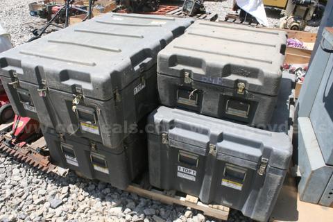 Lot of 4 US Military Pelican / Hardigg Style Cases