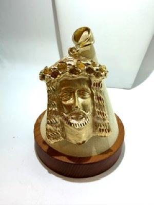 24k Gold Filled, Jumbo Jesus Head Pendant, Heavy, 3 inch