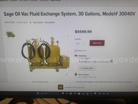 Oil Vac Fluid Exchange System, Mobile Lube equipment.