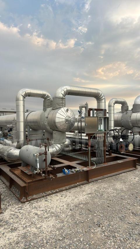 Heat Exchanger, Shell and Tube Hot Oil Economizer Skid, 250psig, 24” x 354”, 205