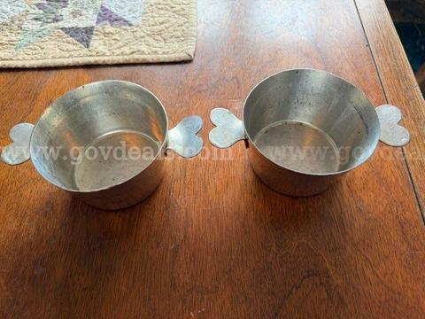 Set of (2), French, Tinned, Vintage, Charlotte Cake/Souffle Pans, No Lids, Rare, Good Condition