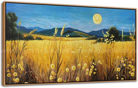Brand New - Landscape Wall Art Moon Framed Canvas Wall Art 29×58IN - Shipping Available