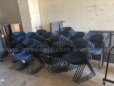 Blue Fabric Chairs