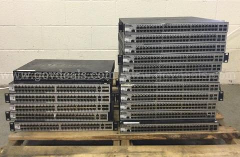 Lot of (17) D-Link Managed Gigabit PoE Switches – 1210, 1250, 3130 Series – Power Tested