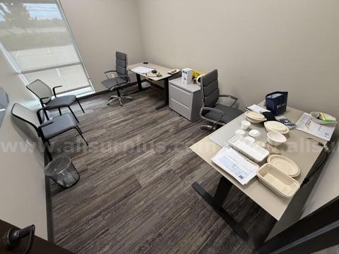 Office Furniture, Chairs, Adjustable Height Desks, File Cabinet, and Misc Power