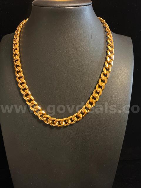 Gorgeous, 16 Inch, 24k Gold Filled, Heavy,  Cuban Satin Link.
