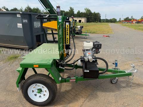 Superaxe portable wood splitter with Honda motor assembled