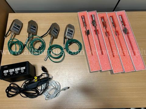 Set of 4 used ABER FUTURA probes with 4-way Hub