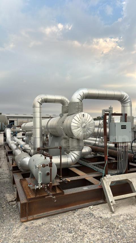 Heat Exchanger, Shell and Tube Hot Oil Economizer Skid, 250psig, 24” x 354”, 205