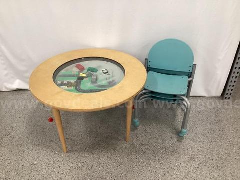 Children's Racer Sand Magnetic Play Table With Chairs