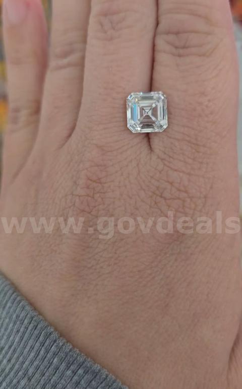 3.04 Carat Asscher Cut Diamond  VS2