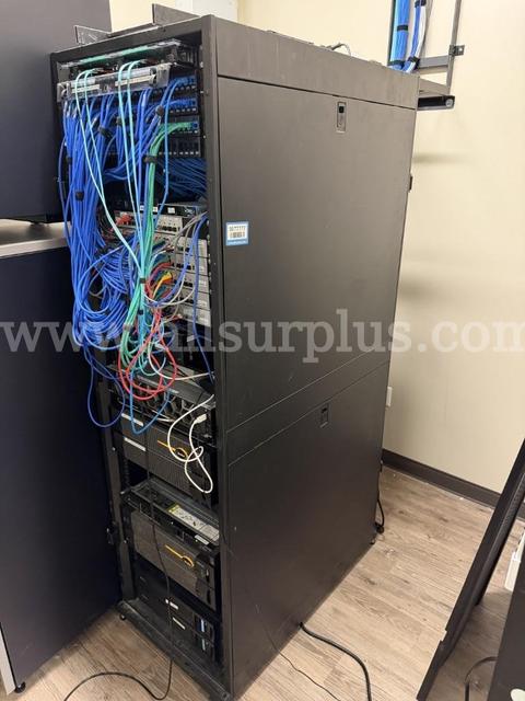 Office Server Rack and Contents, Qty 1 Rack