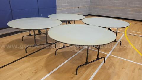 Set of 4 - 5' Round Folding Tables