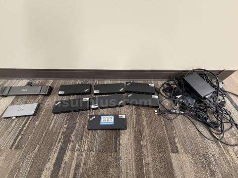 Docking Stations, Lenovo, ASUS, and Mokin, With Power Supplies, Qty 9 Docks