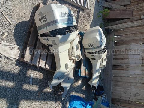 2 Johnson 115HP Ocean Runner 2 stroke Outboards