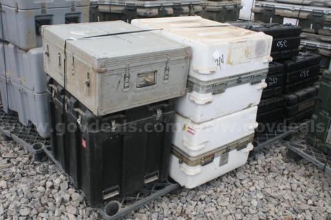 Lot of 4 US Military Pelican / Hardigg Style Cases