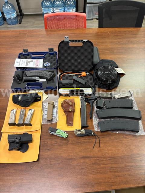 Assorted Confiscated Gun Accessories