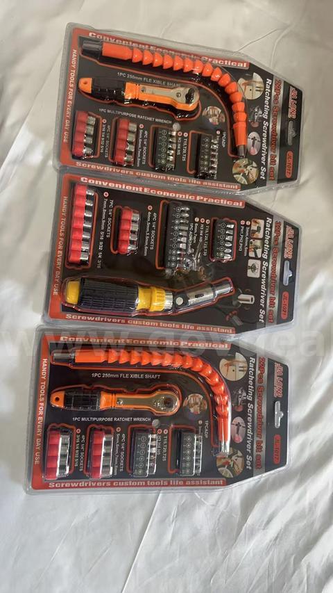 SHIPPING AVAILABLE Multi-Functional Screwdriver Tool Kit Combo, 32+44Pcs Ratchet & Flexible Extension for Home (31-06)