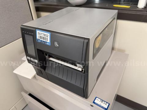 Label Printer, Wide Thermal Transfer, Zebra ZT421, and File Cabinet with Contents, Qty 2 Pcs