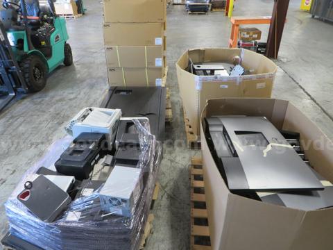 5 pallets NOS Power supplies, All-In-Ones, Monitors, Printers, TV's and MORE