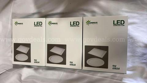 SHIPPING AVAILABLE Lot of 3 SUNNUS 9W Ultra Slim LED Downlight, 618LM Recessed Ceiling Light, 140mm Cutout, 120°(Pa-05)