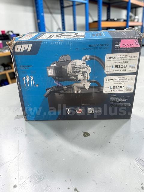 GPI Model L5116   heavy-duty electric oil transfer pump