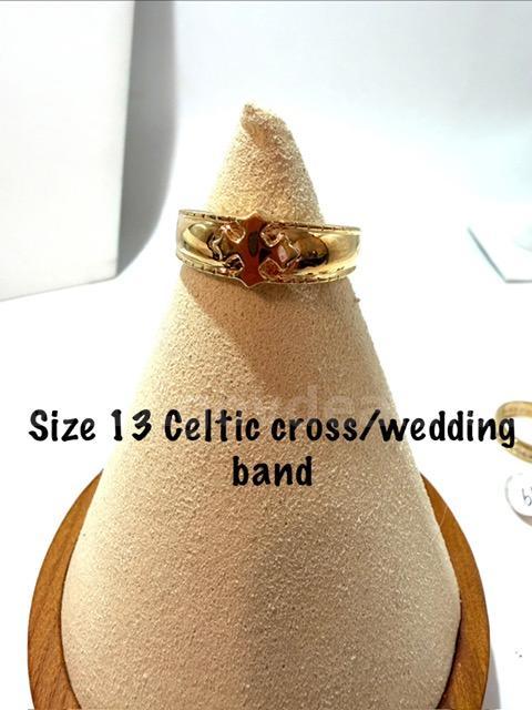 Splendid, Men's, 24kt Gold Filled, Size 13, Celtic Wedding Band/Ring