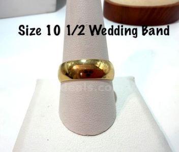 Exquisite, Size 10 1/2, 24kt Gold Filled, Wedding Band