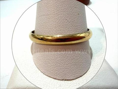 Precious, Size 12 1/2, 24kt Gold Filled, Smooth Thin Wedding Band