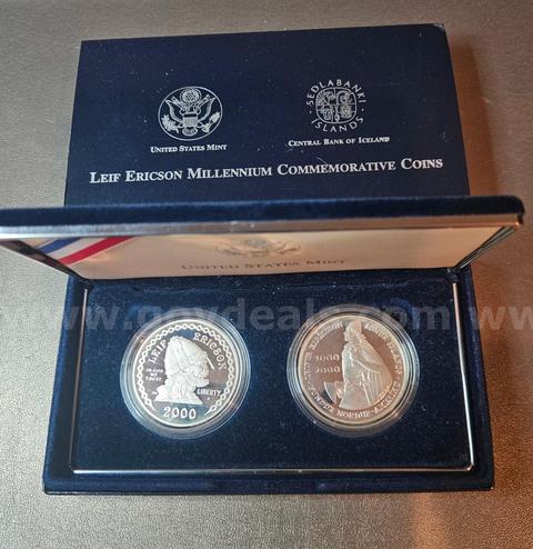 Silver Leif Ericson Millennium Commemorative Coin Set