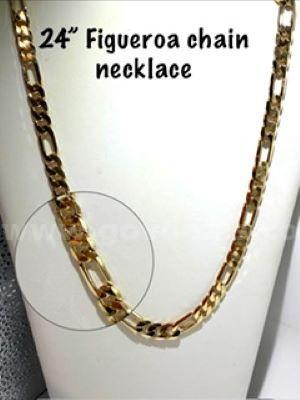Magnificient, 24 Inch, 24kt Gold Filled, Figueroa Chain, Heavy (Low Reserve!)