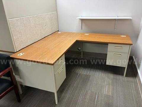(2) L-Desks & (1) Chair