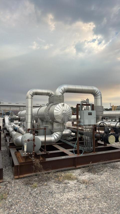 Heat Exchanger, Shell and Tube Hot Oil Economizer Skid, 250psig, 24” x 354”, 205